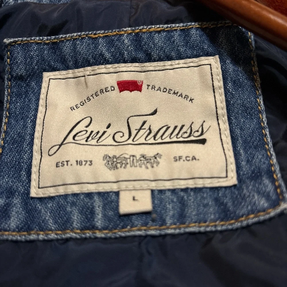 Levi's Blue Denim Trench Coat - Picture 3 of 4